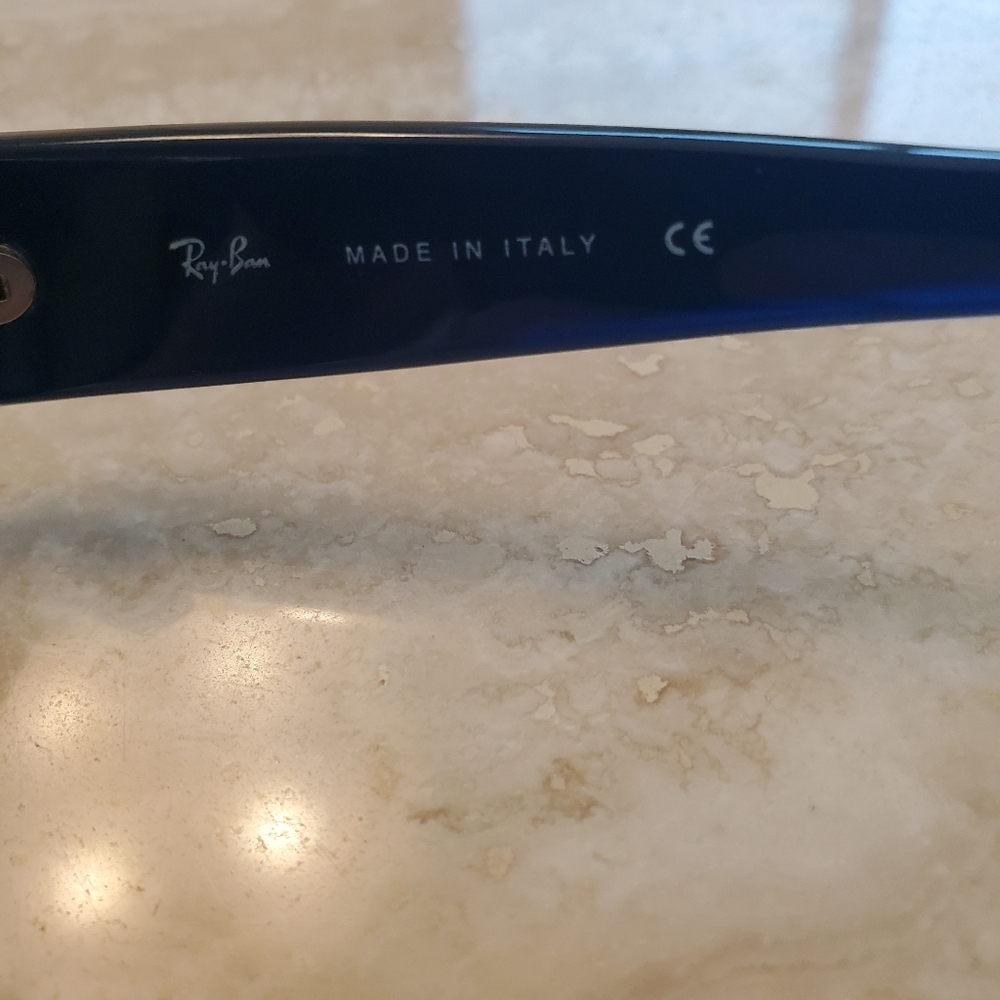 NWOT RARE MEN'S RAYBAN RB2116 INDIGO BLUE MIRRORED SUNGLASSES W/ CASE 100% AUTH! - Picture 6 of 8